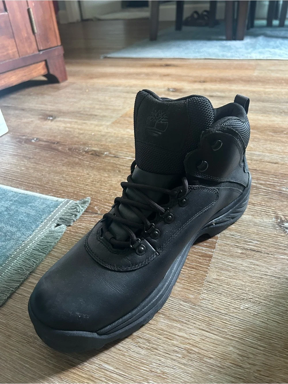 Timberland Black Men's Leather Work Boots